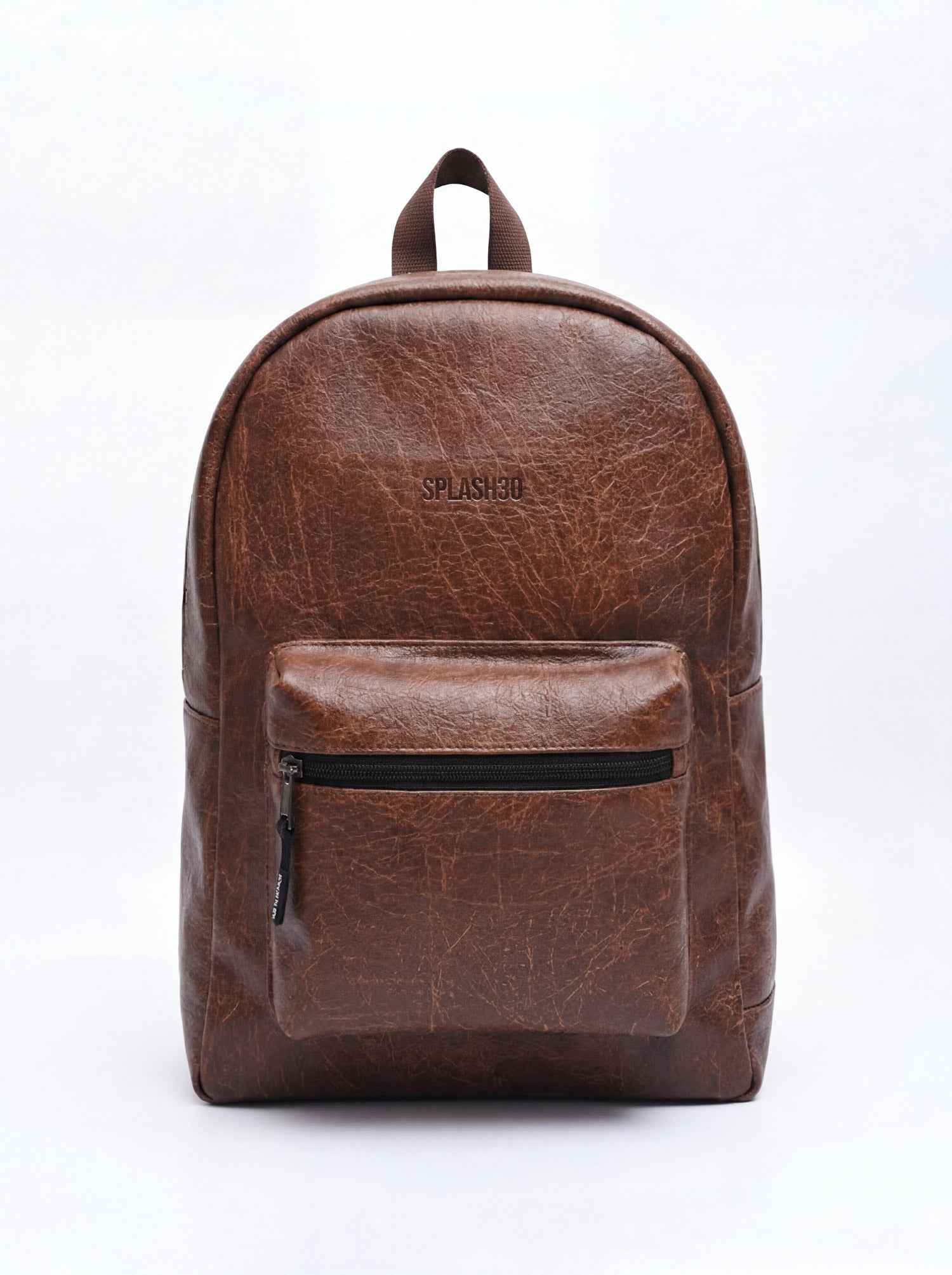 Brown Leather Backpack 30L – PU Leather