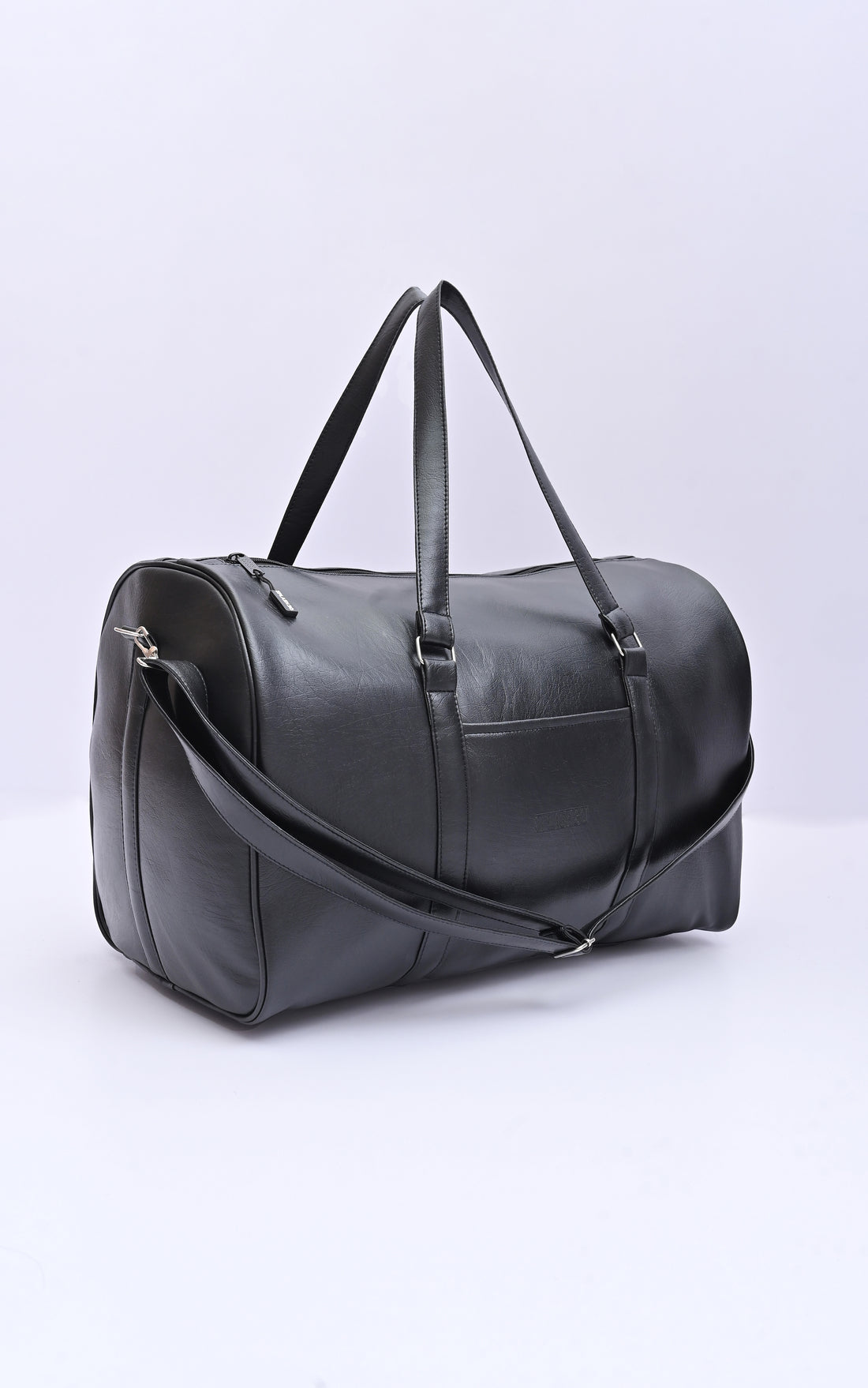 Black Leather Duffle
