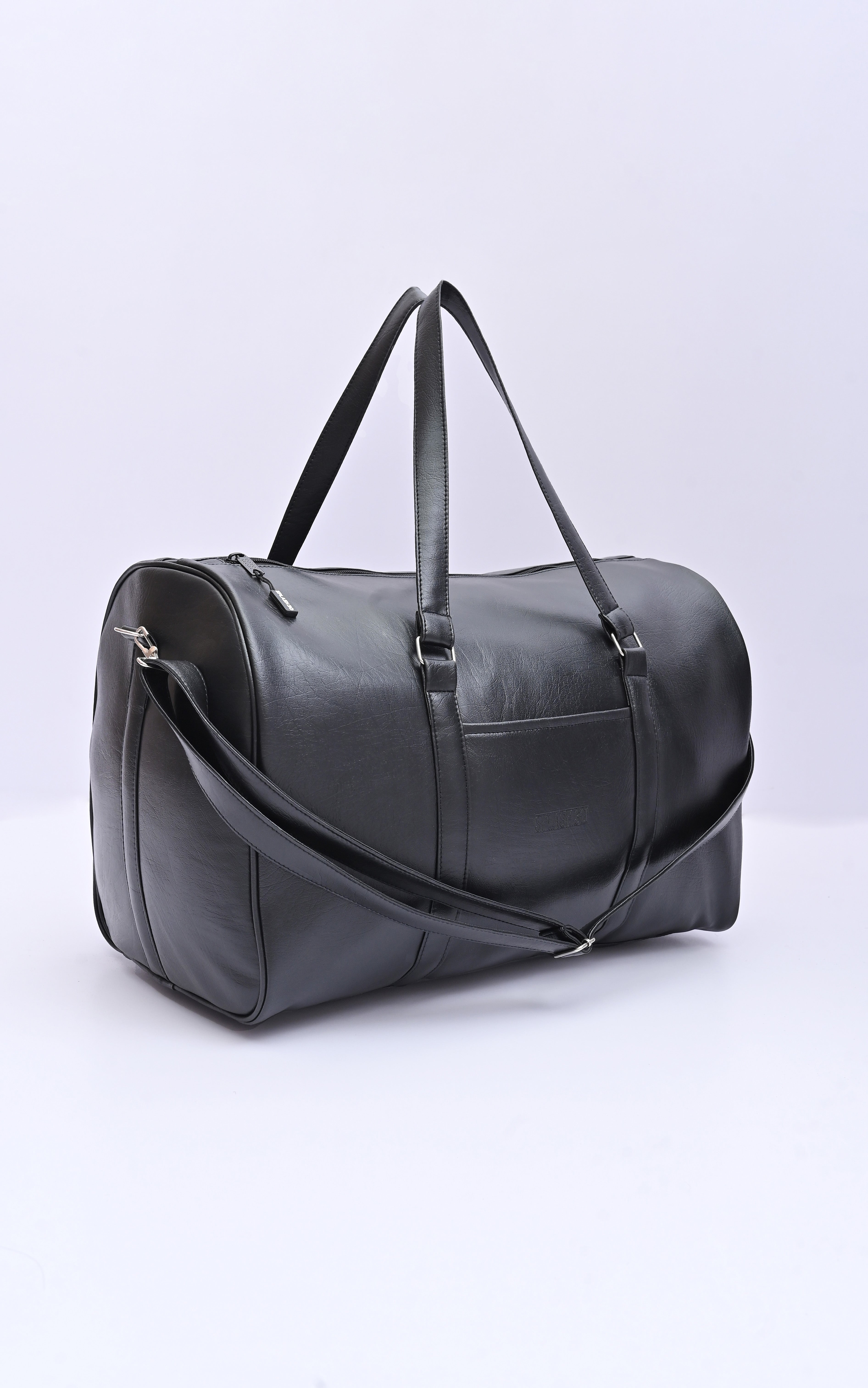 Black Leather Duffle