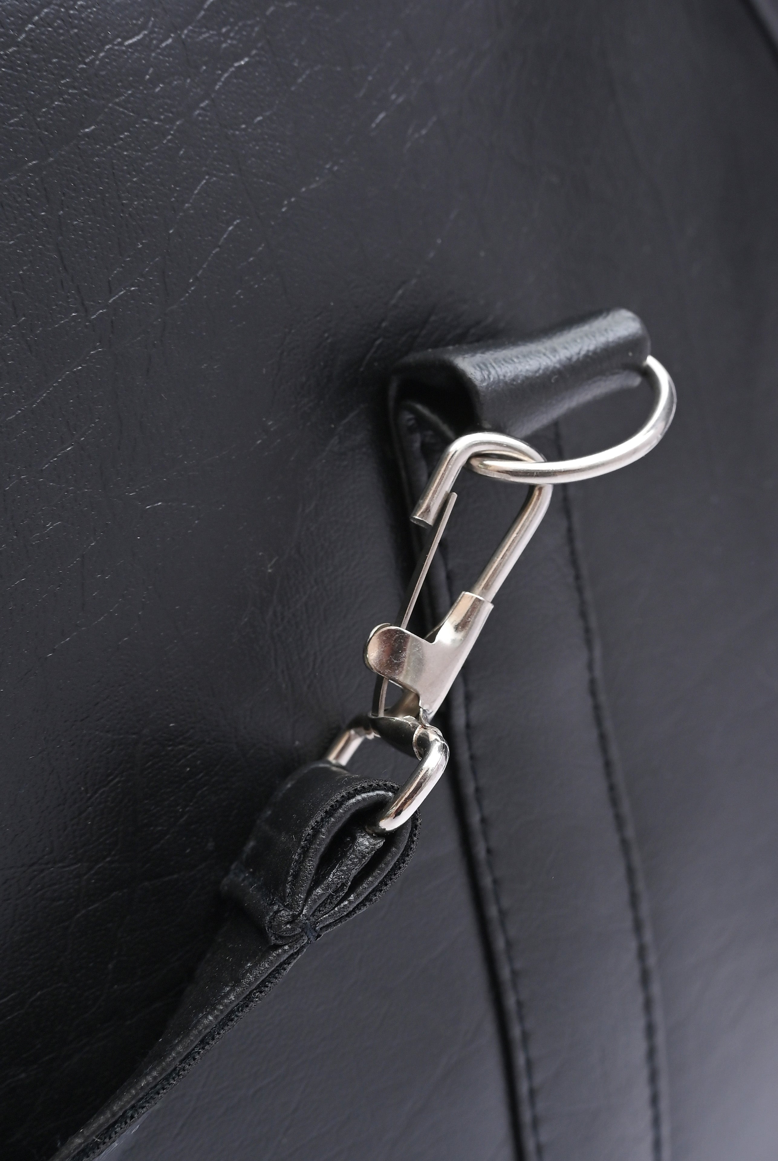 Black Leather Duffle