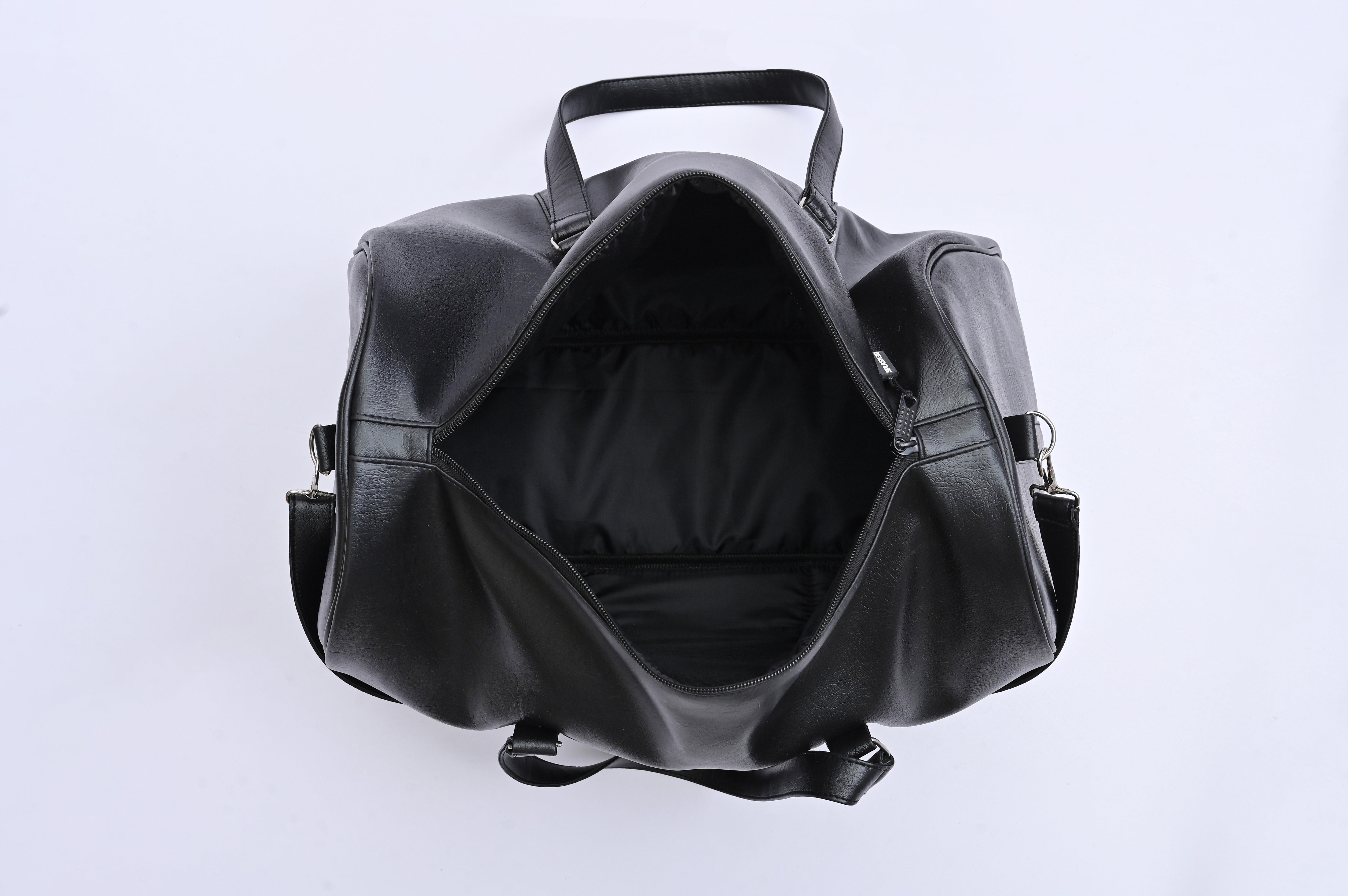 Black Leather Duffle