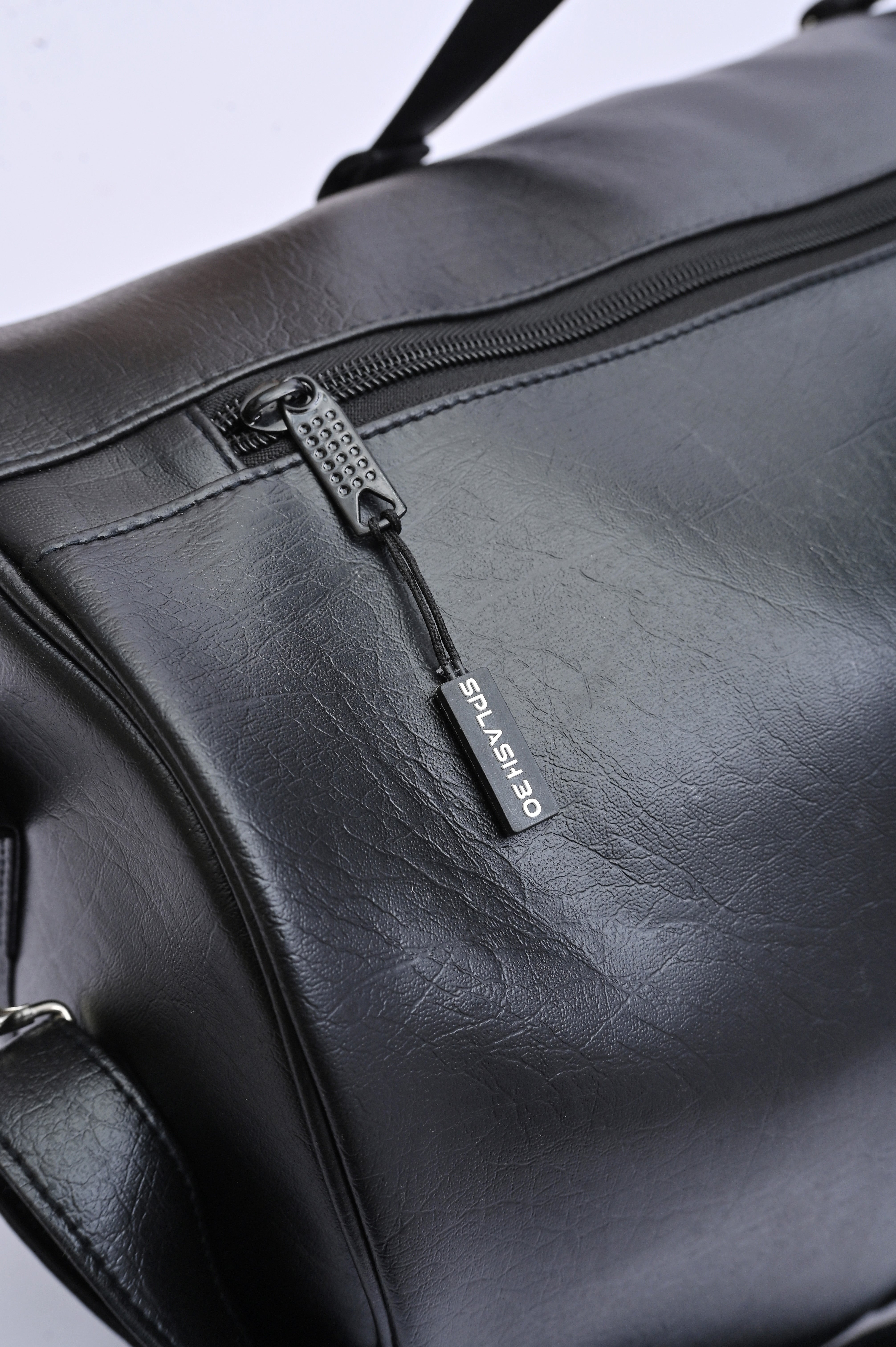 Black Leather Duffle