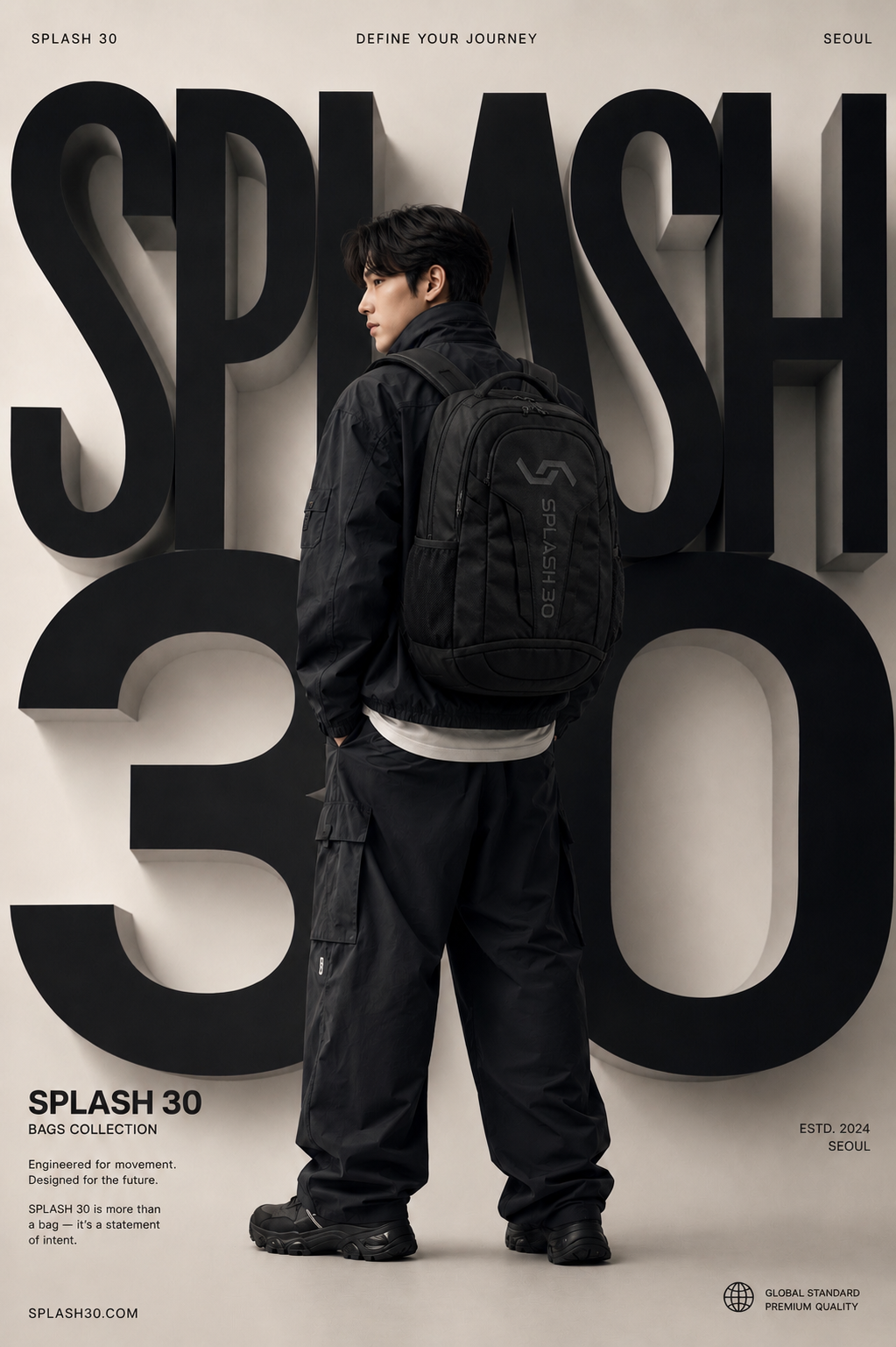 Splash Everyday Backpack 31L – Black