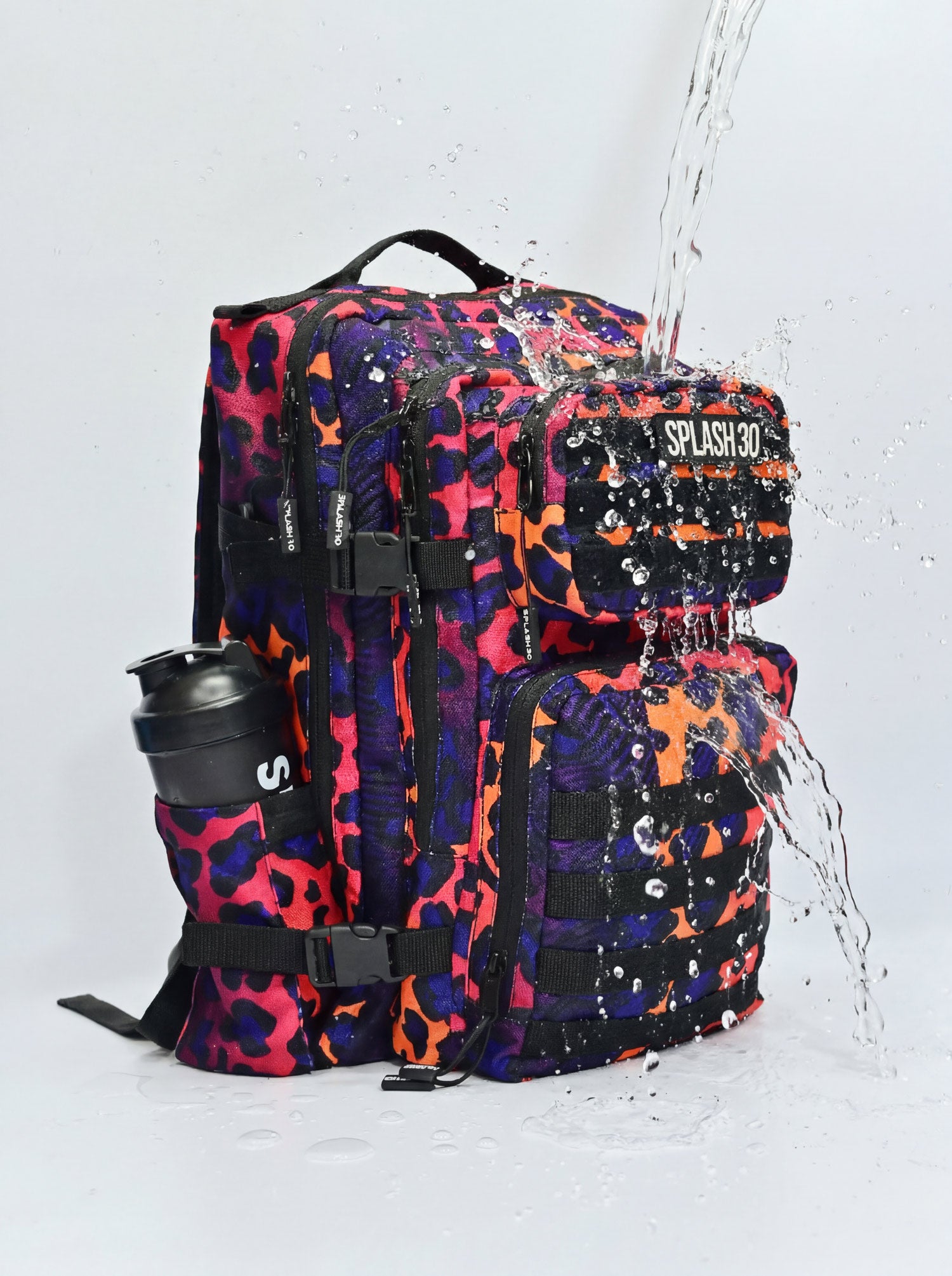 Splash Premium Neon Leopard Backpack