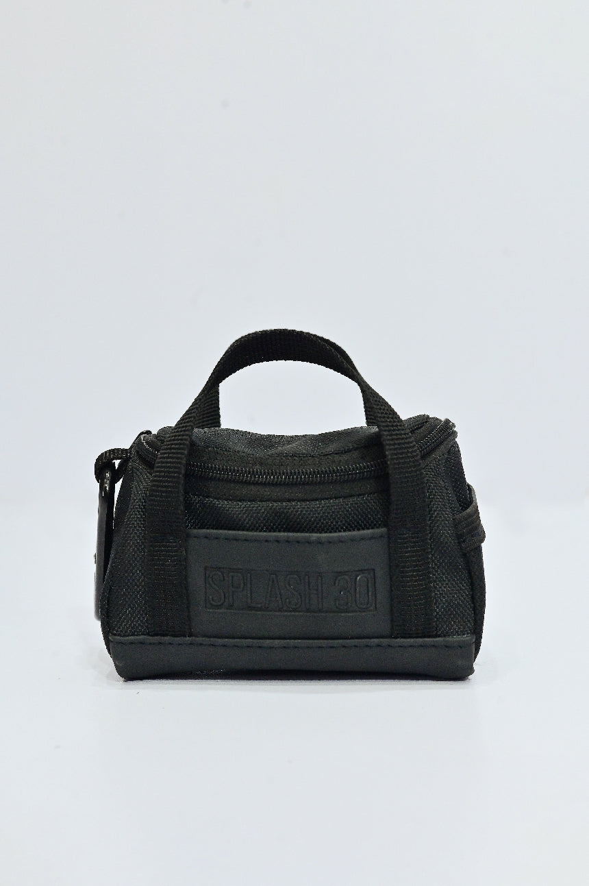Black tactical pouch with a brand logo on a white background