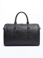 Black Leather Duffle Bag 40L – Gym & Travel