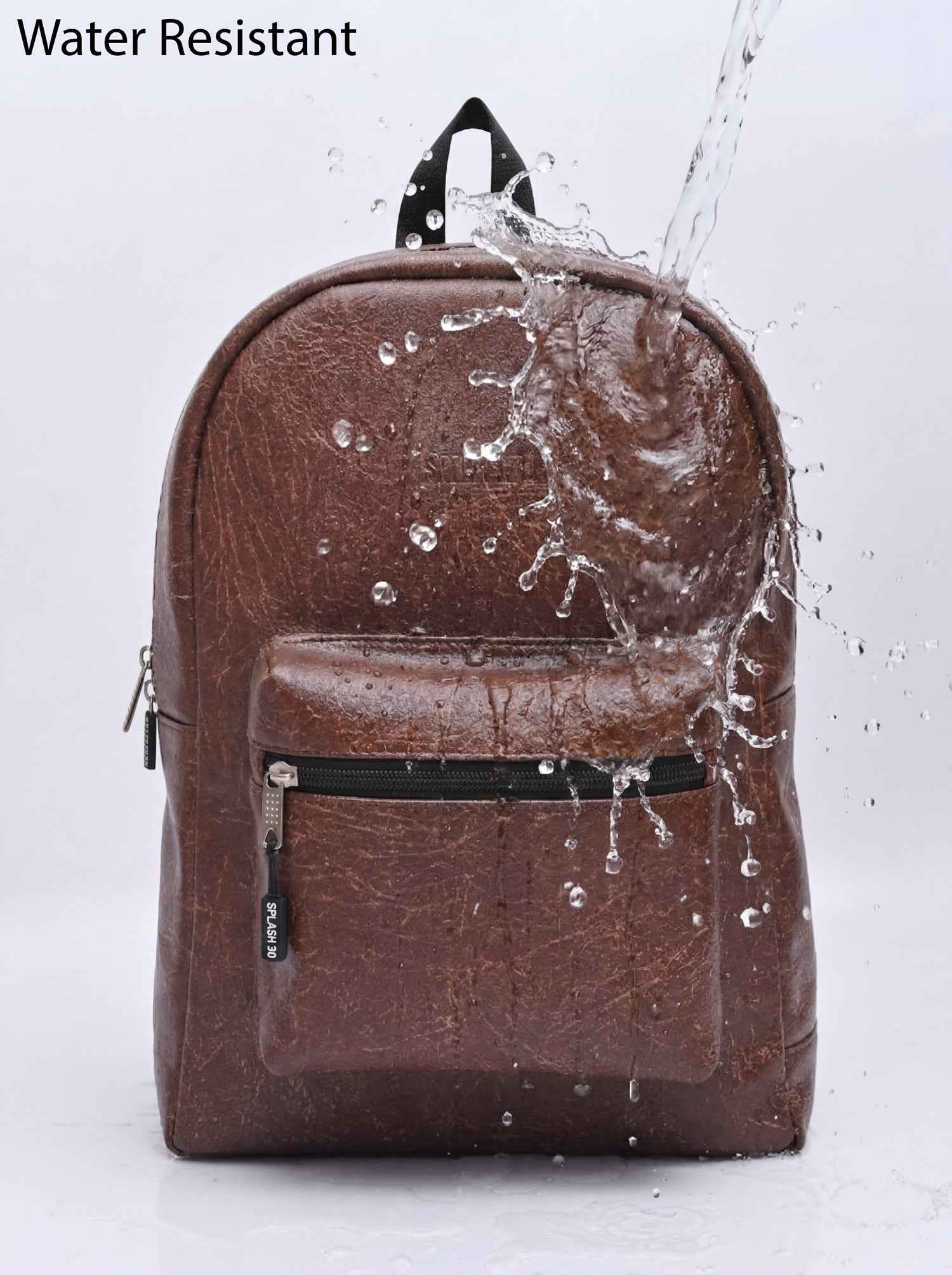 Brown Leather Backpack 30L – PU Leather