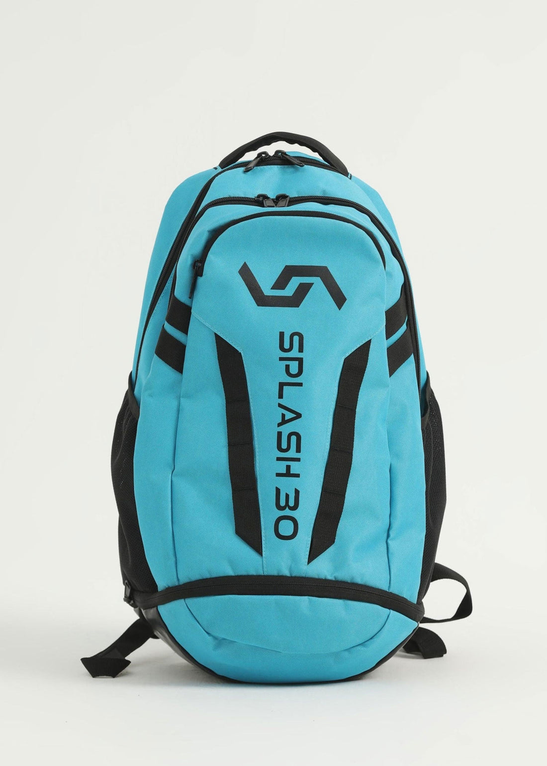 Splash 30 Everyday backpack 31L in blue with black detailing, front view showing zip pockets and Splash 30 logo