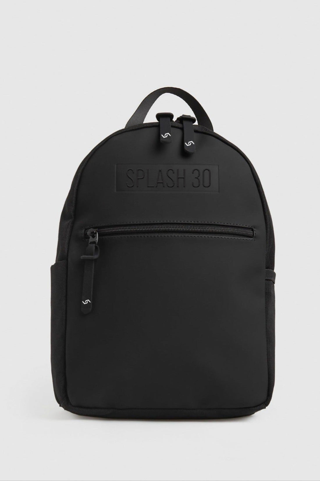 Splash30 Everyday Mini Backpack 8L black front view on light gray background