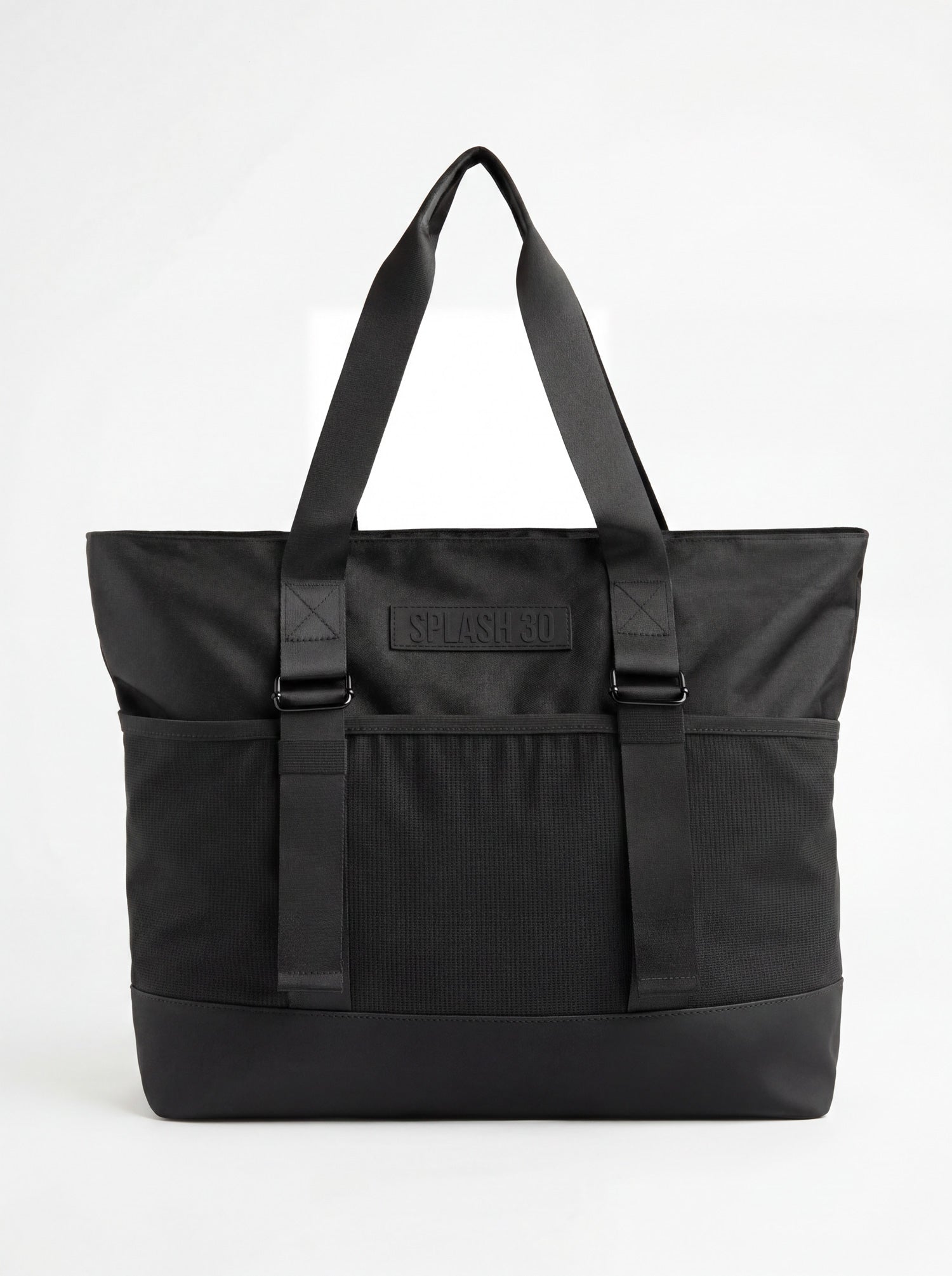 Splash30 Everyday Tote Bag 25L black front view on light gray background