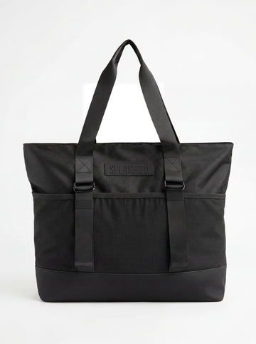 Splash30 Everyday Tote Bag 25L black front view on light gray background