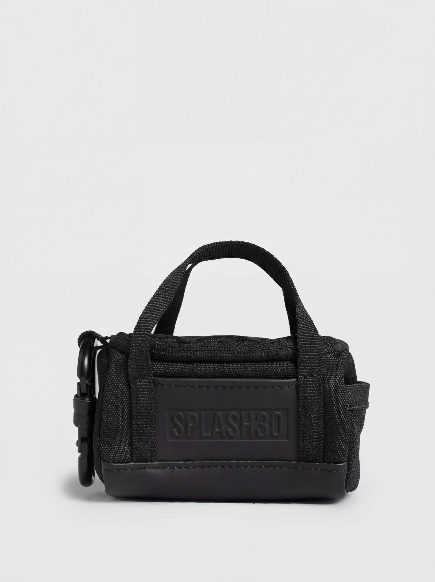 Splash30 Mini Holdall Keychain black front view on white background