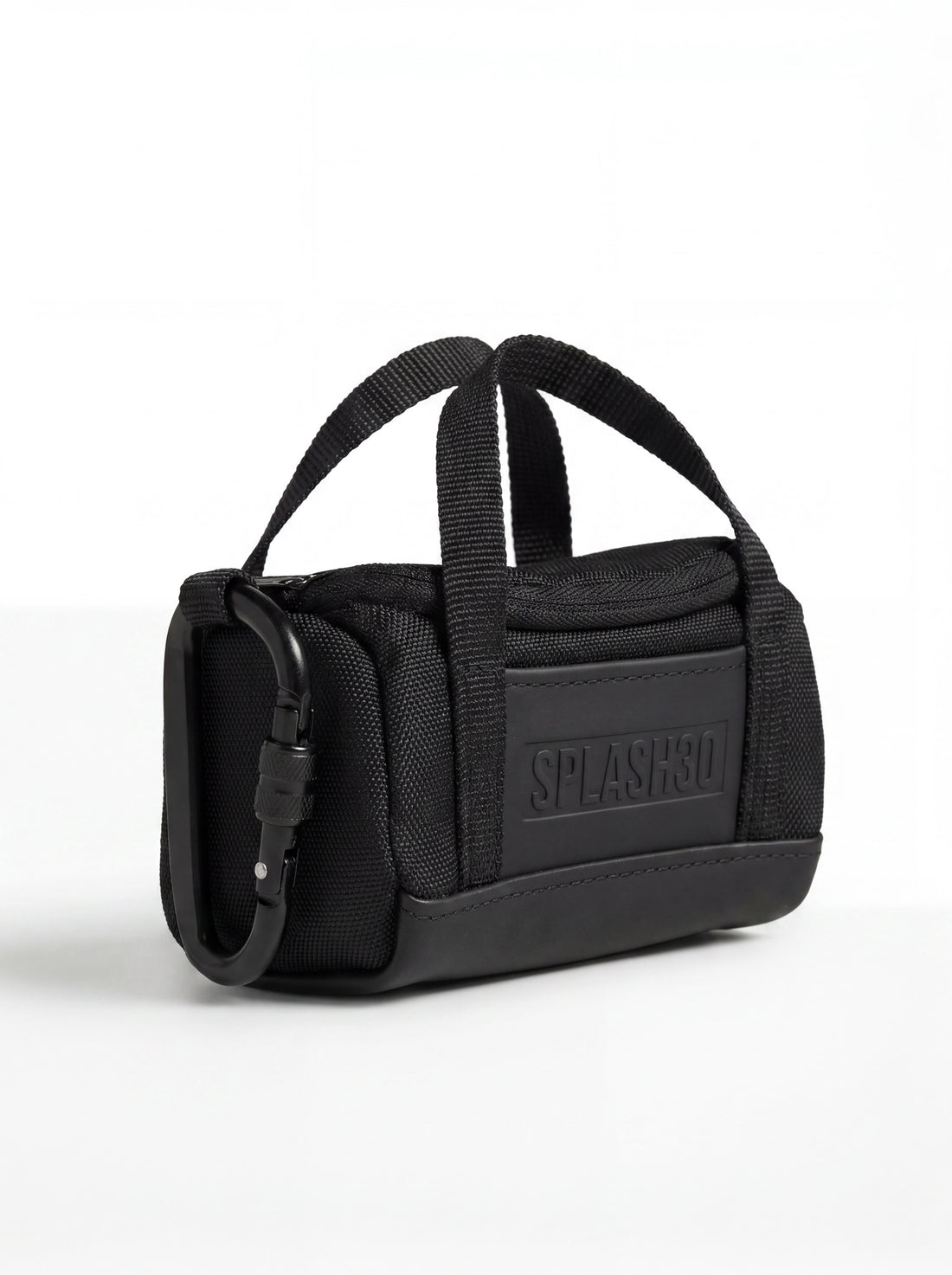 Splash30 Mini Holdall Keychain black front view on white background