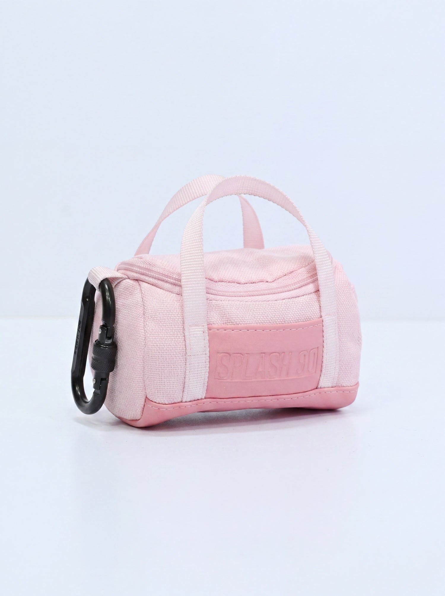 Splash30 Mini Holdall Keychain pink side view showing strap detail