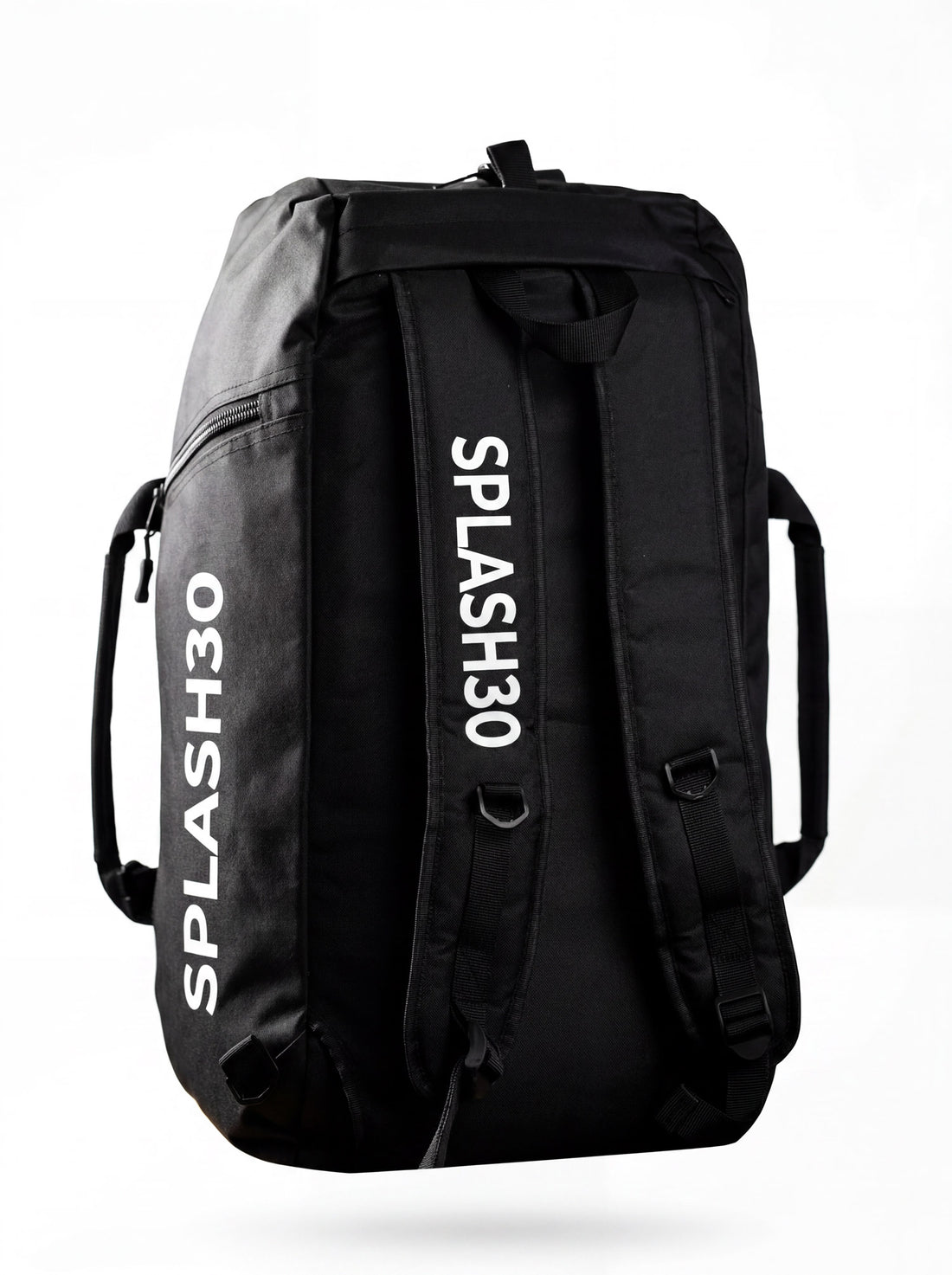 Splash30 Travel Duffle Bag 40L black front view on white background