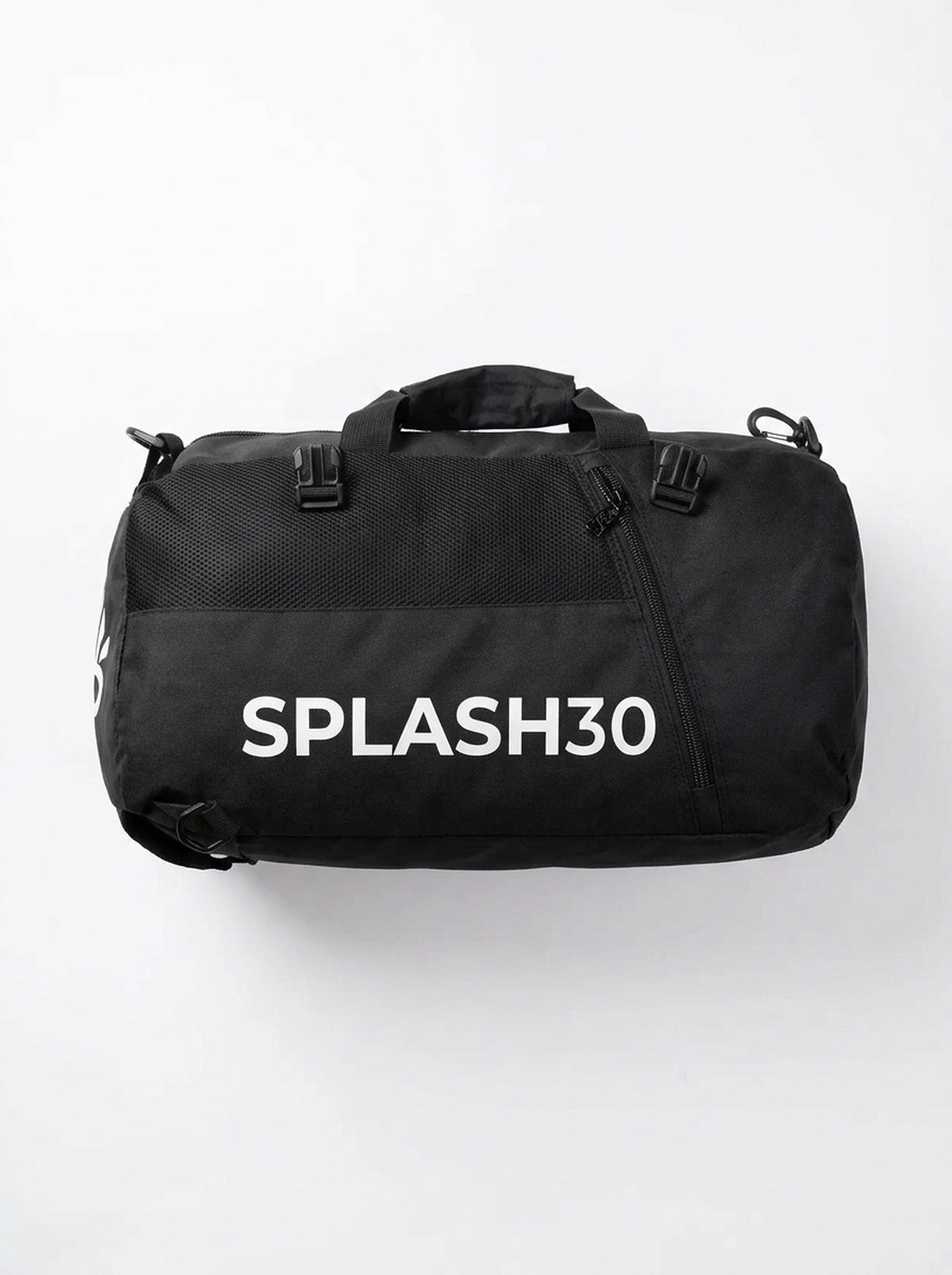 Splash30 Travel Duffle Bag 40L black front view on white background