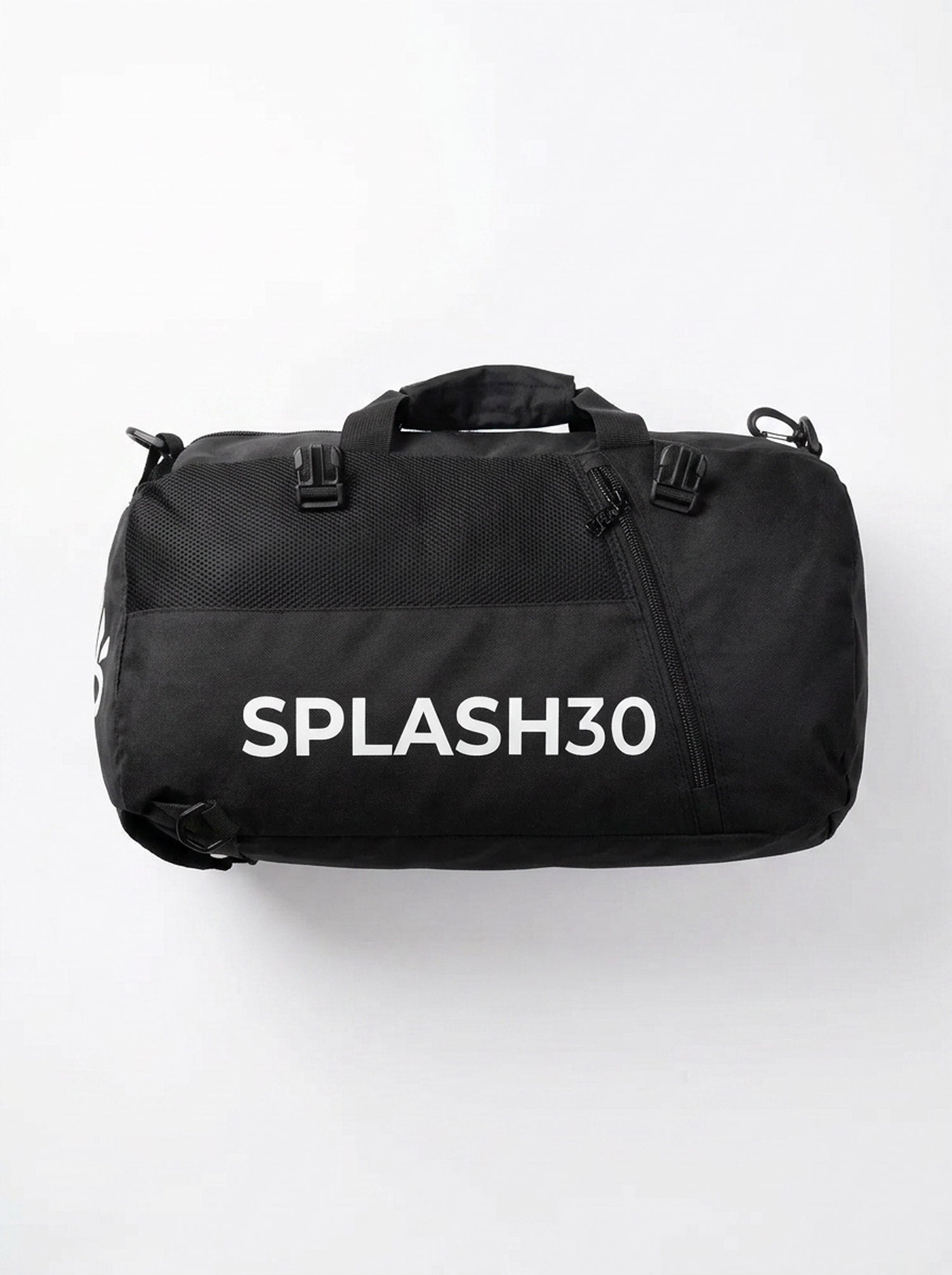 Splash30 Travel Duffle Bag 40L black front view on white background
