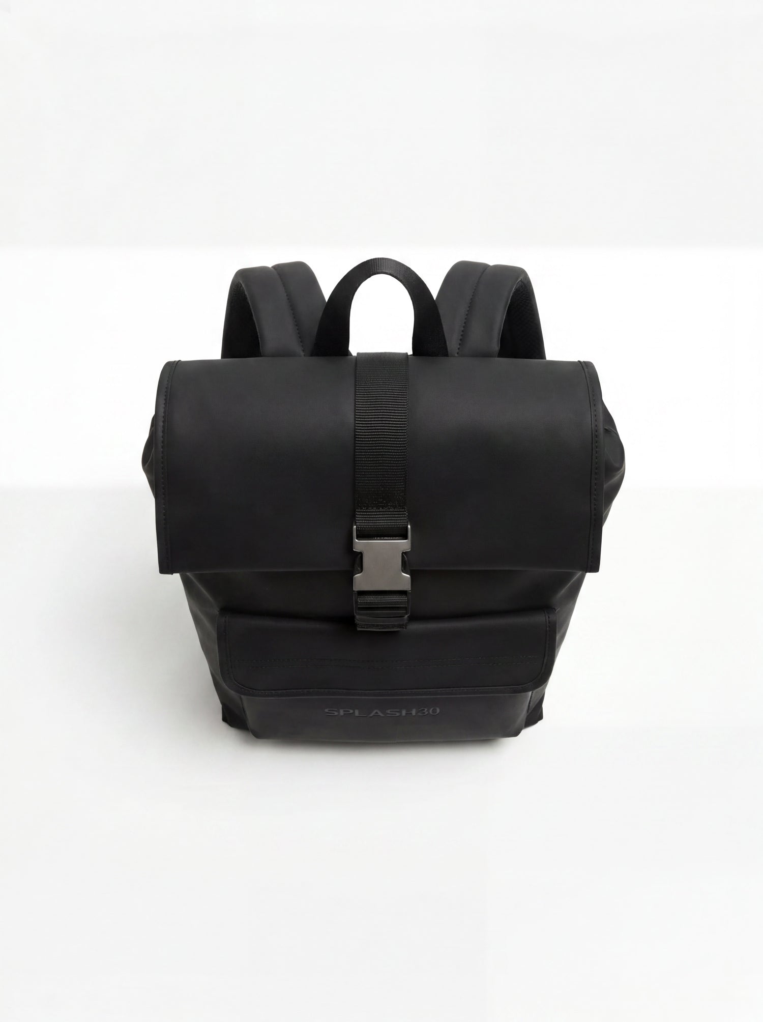 Splash30 Urban Rubberized Backpack black top view on white background